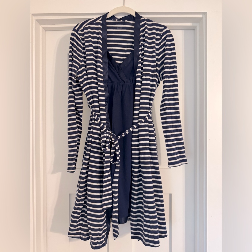 Motherhood maternity postpartum nursing sleep dress and robe set